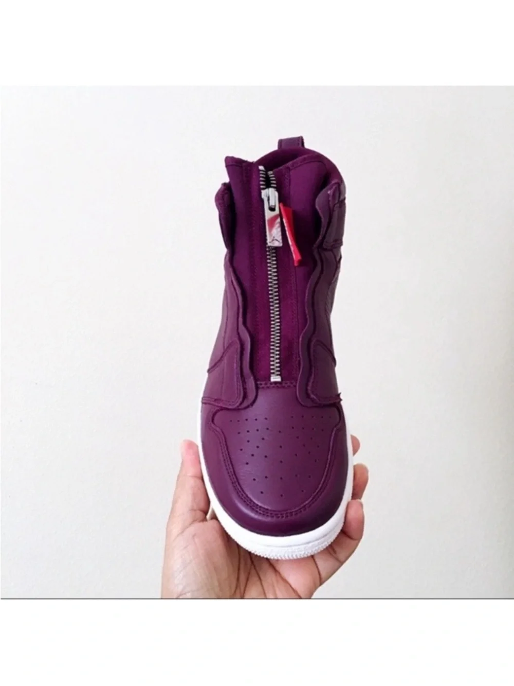 Nike Air Jordan 1 High Zip Premium High Top Burgundy Women’s Sneakers Size 6